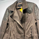 Montanaco Women's Size L Brown Solid Zip Up Jacket