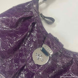 Guess Purple Animal Print Shoulder Handbag