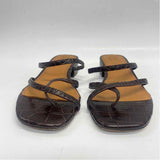 Tory Burch Size 7 Women's Brown Animal Print Camel Toe Sandals