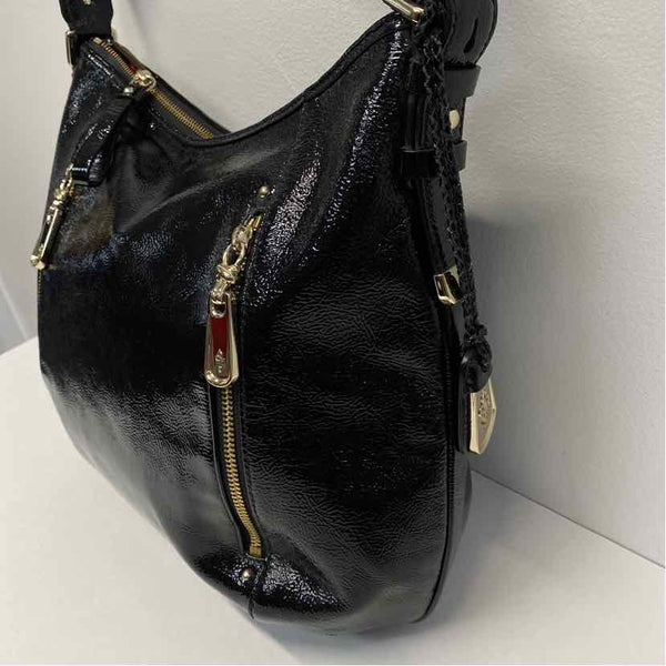 Cole Haan Black Patent Leather Solid Shoulder Handbag