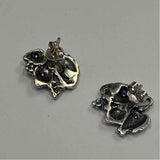 Sterling Silver Stud  Vine Leaf Design Earrings