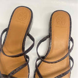Tory Burch Size 7 Women's Brown Animal Print Camel Toe Sandals