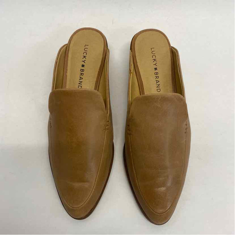 Lucky Brand Size 8 Women's Tan Solid Mules Shoes