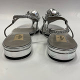 Valentino Size 8.5 Women's Silver Solid Camel Toe Sandals