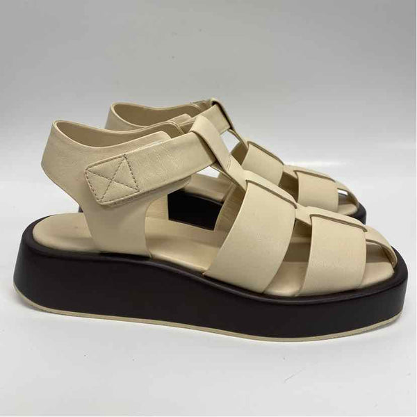 Pilcro - Anthropologie Size 39-8.5 Women's Offwhite Solid Strappy Sandals