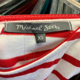 Michael Stars Size XS White- Red Striped Sleeveless Dress