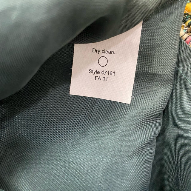 J.Crew Size 6 Women's Green-Multi Tweed Above Knee Skirt