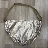 Brontibay Paris Gold Nylon Solid Shoulder Handbag