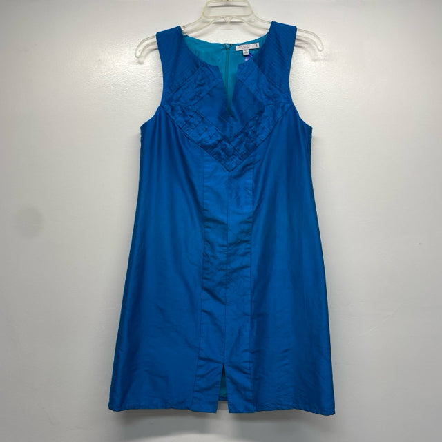 Calypso St. Bart Size S Women's Blue Embroidered Sleeveless Dress