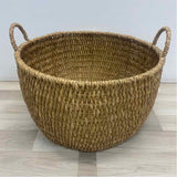 Made in Phillippines Brown Wicker Floor Basket