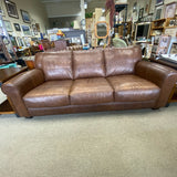 3 Seater Brown Leather Sofa