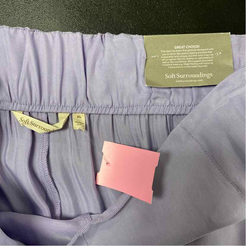 Soft Surroundings Size XL- 16 Women's Lilac Solid Wide Leg Pants
