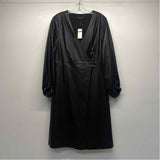 Banana Republic Size 12-L Women's Black Solid Wrap Dress