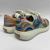 Vans Size 7.5 Women's Tan-Multi Pattern Lace Up Sneakers