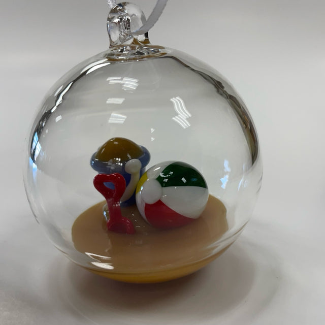 Artful Home Clear-Multi Glass Hand Blown Ornament At the Shore