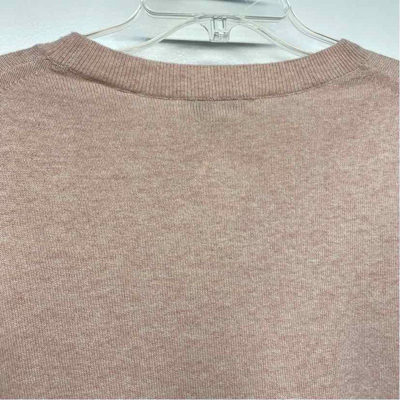 Vince Size Xl Women's Light Pink Solid Pullover Sweater