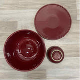 Longaberger Pottery Paprika Ceramic Covered Cave Relish Tray