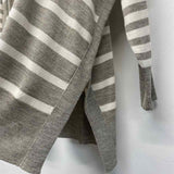 Mersea Size One size Women's Brown-White Stripe Pullover Sweater