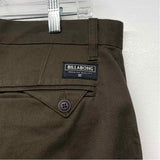 Billabong Size 34 Brown Cotton Blend Solid Men's Men's Pants