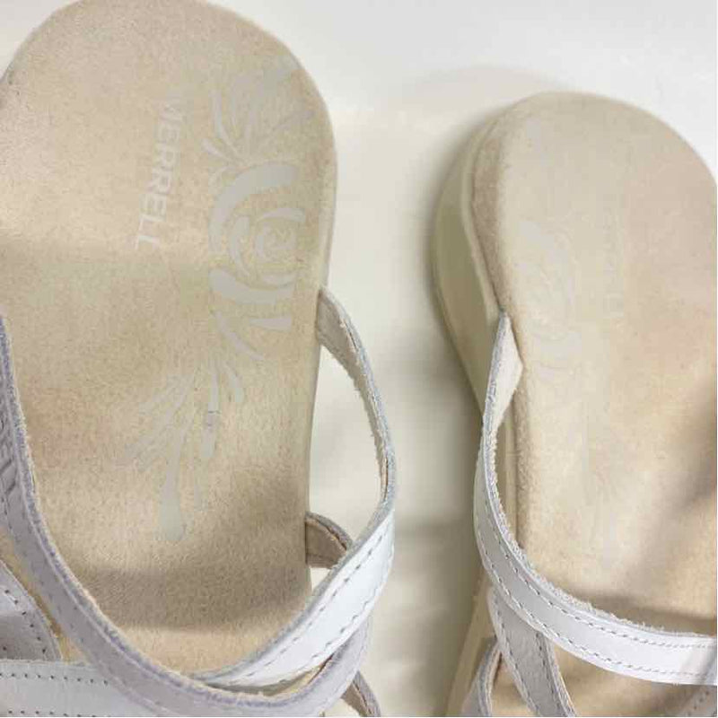 Merrell Size 7 Women's White Solid Strappy Sandals