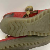 Fly London Size 37-6.5 Women's Red Cut Out Wedge Shoes