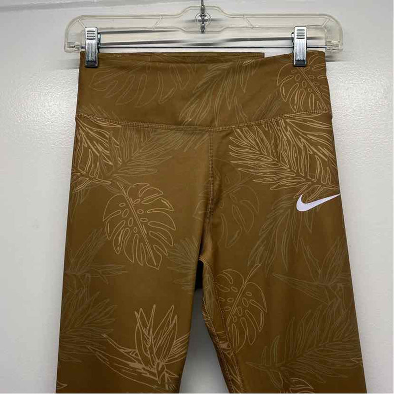 Nike Size S Women's Gold Leaves Leggings Activewear Pants