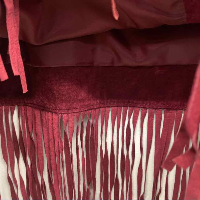 Chico's Women's Size 3-XL Burgundy Textured Button Up Vest