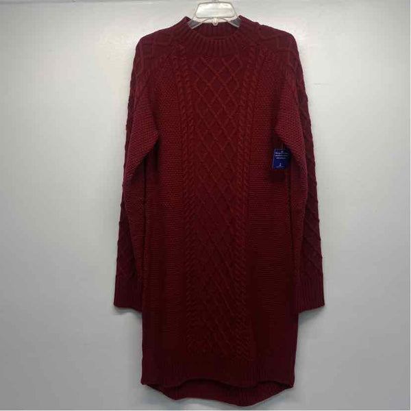 Kiel James Patrick Size L Women's Red Roses Sweater Dress