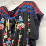 Johnny Was Size M Women's Black-Multi Embroidered Kurta Dress