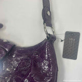 Guess Purple Animal Print Shoulder Handbag