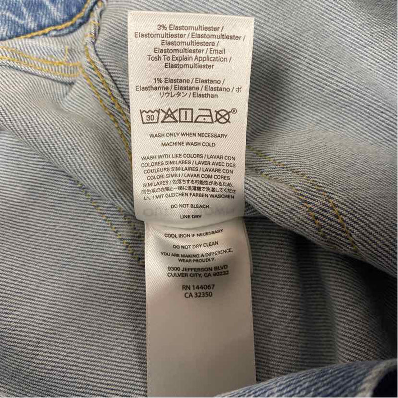 Outerknown Size 32-14 Women's Light Blue Flare Hem Jeans