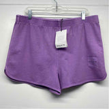 Coach Size L-12 Women's Purple Solid Sweatshorts Shorts