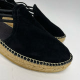 Toni Pons Size 39-8 Women's Black Solid Strappy Espadrille Wedge Shoes