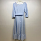 Wayward  Fancies Women's Size 2 Xl-16 Blue-White Striped Long Sleeve Dress