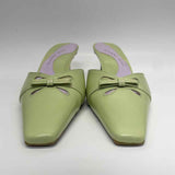 Gianni Bini Size 7 Women's Lime Solid Mules Shoes