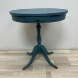 Handpainted Teal Wood Table