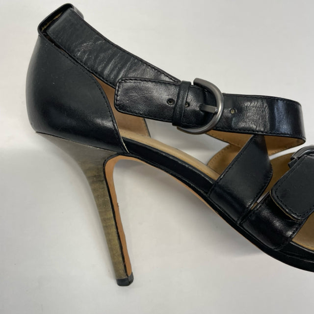 Coach Size 8 Women's Black Solid Strappy Heels