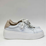 Michele Lopriore Size 39-9 Women's White Solid Lace Up Sneakers