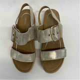 Aetrex Size 7 Women's Gold Platform Sandals