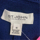 St. John Size 10 Women's Navy Solid Pull On Pants