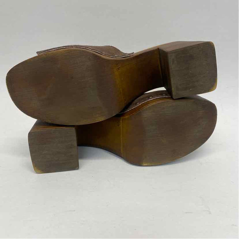 Verderosmarino Size 40-9 Women's Brown Solid Heel Sandals