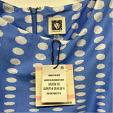 Anne Klein Size 10-M Women's Blue-White Pattern Sleeveless Fit And Flare Dress