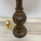 Table Top Copper- Floral  Lamp