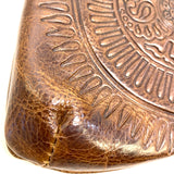 Patricia Nash Brown Embossed Leather Clutch