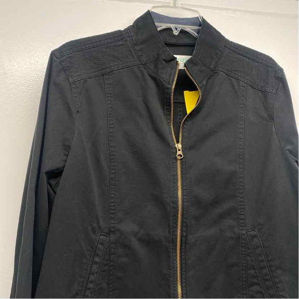 Aventura Women's Size M Charcoal Solid Zip Mock Neck Jacket