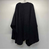 Alpaca Connection Black Solid Poncho-Cape