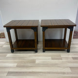 Ashley Side Brown-Black Wood Table