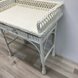 White Wicker Desk