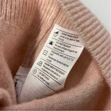 Vince Size Xl Women's Light Pink Solid Pullover Sweater