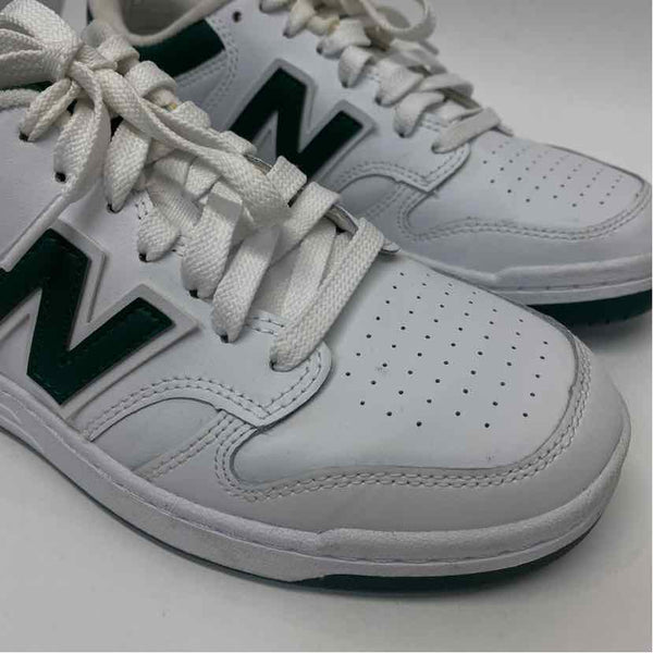 New Balance  Size 7 White-Black Leather Men's Men's Sneakers